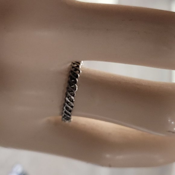 Antique Wedding band size 5 1/2 sterling - Picture 3 of 8